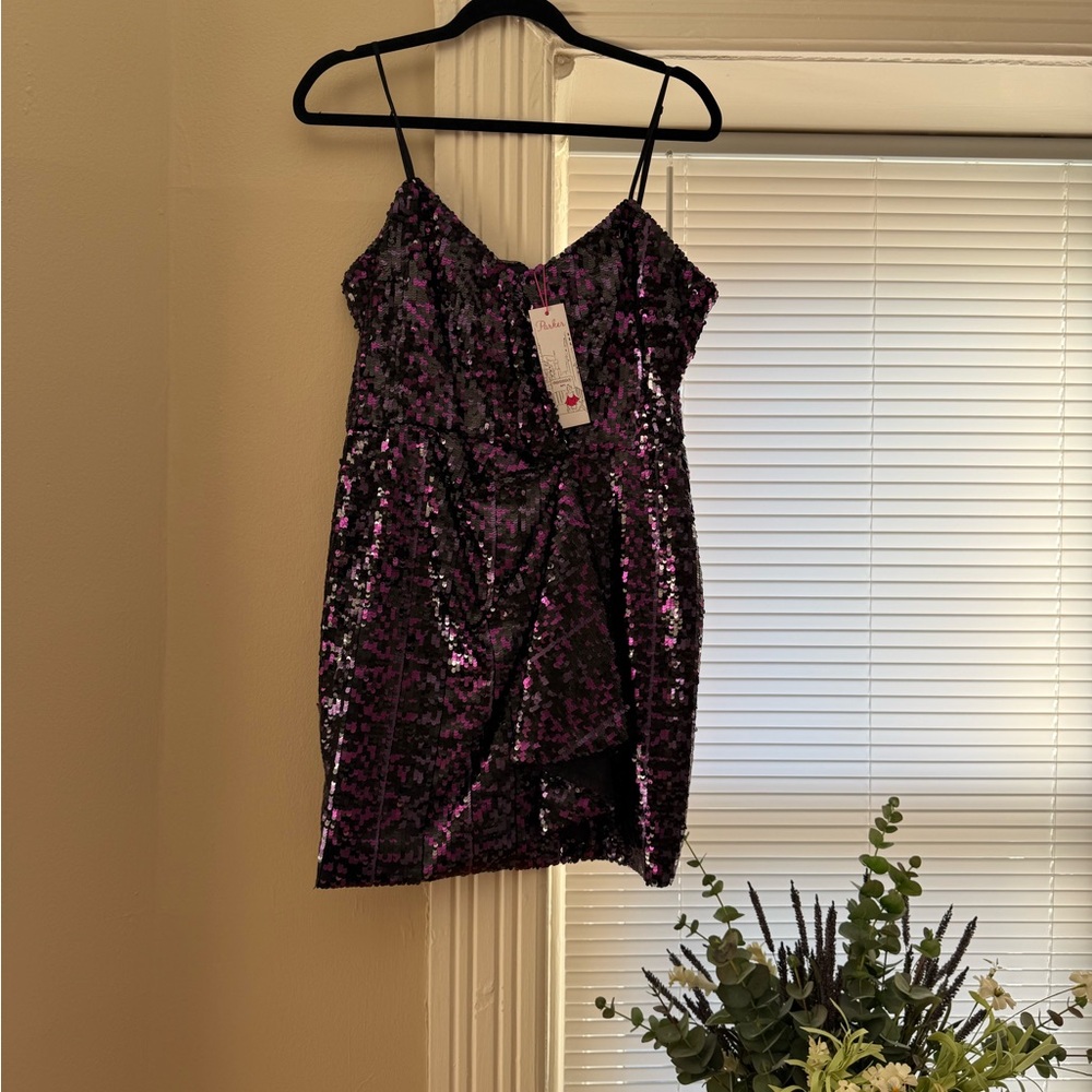 Parker New York Purple Sequin Dress size 10